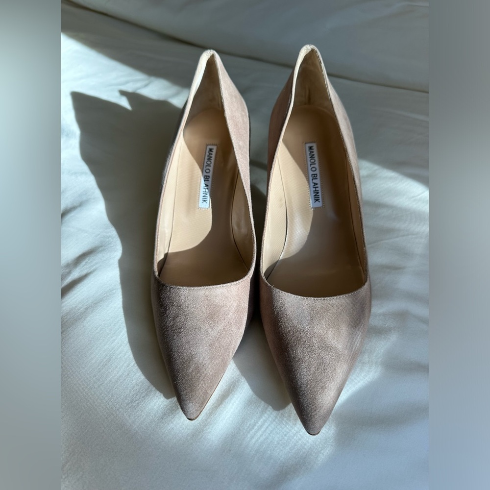 Manolo Blahnik Suede Stiletto Pumps